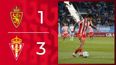 Resumen Real Zaragonza 1-3 Real Sporting de Gijón - Jornada 40