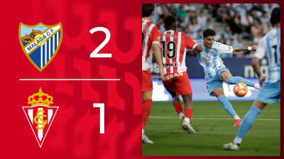 Resumen del Málaga CF-Real Sporting (2-1) | Liga Hypermotion 2024/2025