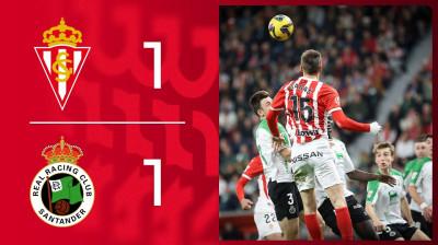 Resumen del Real Sporting-Real Racing Club (1-1) | Liga Hypermotion 2024/2025