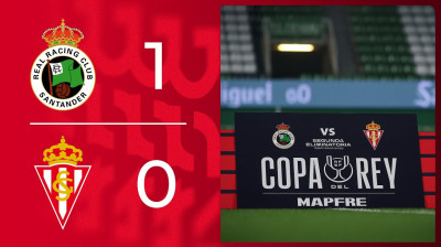 Resumen del Real Racing Club-Real Sporting (1-0) | Copa SM El Rey