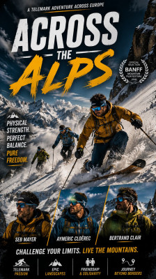 Seb Mayer, Aymeric Cloërec and Bertrand Clair Push the Limits of Telemark Skiing | Across The Alps