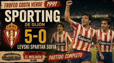 Real Sporting de Gijón vs Levski Spartak Sofia (5-0) | Full Match | Costa Verde Trophy 1991