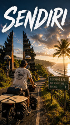 Dylan Leaves Bali to Begin His Cycling Adventure | Sendiri