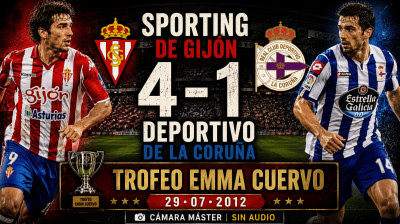 Real Sporting de Gijón vs Deportivo de La Coruña (4:1) | Trofeum Emma Cuervo 29-07-2012 | Pełny Mecz
