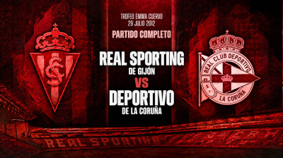Real Sporting de Gijón vs Deportivo de La Coruña (4-1) | Emma Cuervo Trofee 29-07-2012 | Volledige Wedstrijd