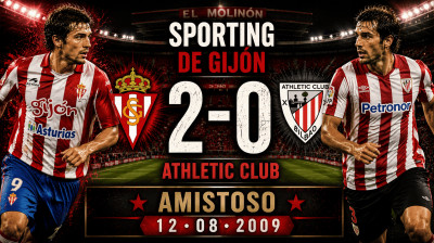Real Sporting de Gijón vs Athletic Club (2:0) | Mecz Towarzyski 12-08-2009 | Pełny Mecz