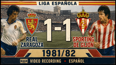 Real Zaragoza vs Real Sporting de Gijón (1:1) | Liga Hiszpańska 1981/82 | Pełny Mecz