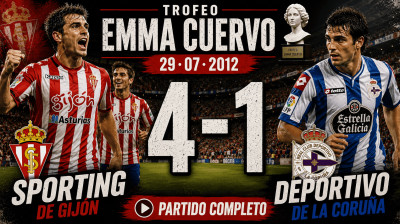 Real Sporting de Gijón vs Deportivo de La Coruña (4:1) | Trofeum Emma Cuervo 29-07-2012 | Pełny Mecz