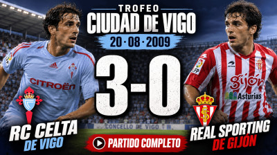 RC Celta de Vigo vs Real Sporting de Gijón (3:0) | Trofeum Ciudad de Vigo 20-08-2009 | Pełny Mecz
