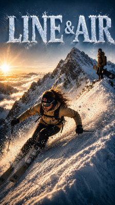 Extreme skiing with Christina Lusti on Mount Mönch · Line & Air