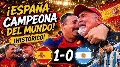 FUI con MI PADRE a la FINAL del MUNDIAL | España 1-0 Argentina