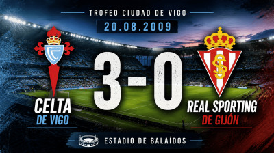 RC Celta de Vigo vs Real Sporting de Gijón (3:0) | Trofeum Ciudad de Vigo 20-08-2009 | Pełny Mecz