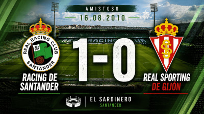 Racing de Santander vs Real Sporting de Gijón (1:0) | Mecz Towarzyski 16-08-2010 | Pełny Mecz
