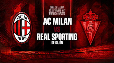 AC Milan vs Real Sporting de Gijón (3-0) | Copa de la UEFA 30-09-1987 | Partido Completo