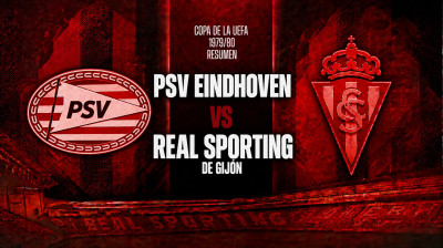 PSV Eindhoven vs Real Sporting de Gijón (1-0) | Copa de la UEFA 1979/80 | Resumen