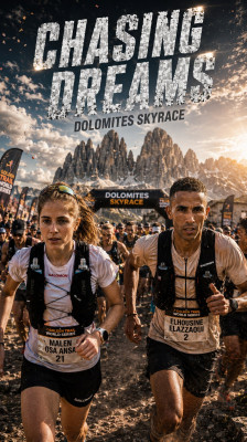 Elhousine Elazzaoui y Malen Osa Ansa afrontan el desafío de la Dolomites SkyRace · Chasing Dreams