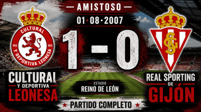 Cultural y Deportiva Leonesa vs Real Sporting de Gijón (1:0) | Mecz Towarzyski 01.08.2007 | Pełny Mecz