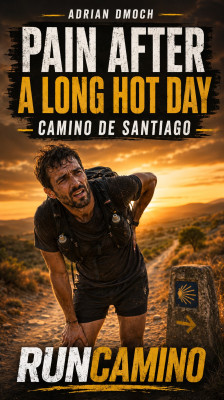 Adrian Dmoch afronta el dolor tras un largo y caluroso día en el Camino de Santiago | RunCamino