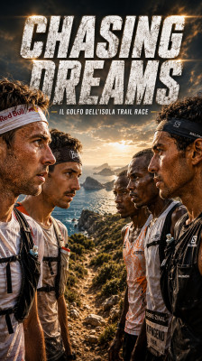 Rémi Bonnet, Manuel Merillas, Philemon Mbogo, Patrick Kipngeno und Elhousine Elazzaoui analysieren das große Finale des „Il Golfo dell'Isola Trail Race · Chasing Dreams“