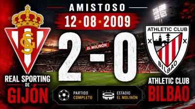 Real Sporting de Gijón vs Athletic Club (2:0) | Mecz Towarzyski 12.08.2009 | Pełny Mecz