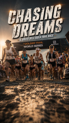 The spectacular women's start of the Il Golfo dell'Isola Trail Race featuring Sophia Laukli, Judith Wyder, Malen Osa, and Madalina Florea · Chasing Dreams