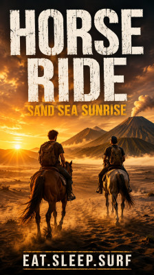 Dylan y Rian cruzan a caballo el mar de arena para contemplar un amanecer espectacular | Eat.Sleep.Surf