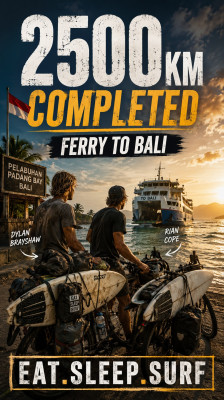 Dylan and Rian Complete a 2,500-Kilometer Bike Ride and Head for the Ferry to Bali | Eat.Sleep.Surf