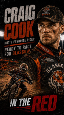 Craig Cook, Dot's favorite rider, is getting ready to race with the Glasgow Tigers | In the Red