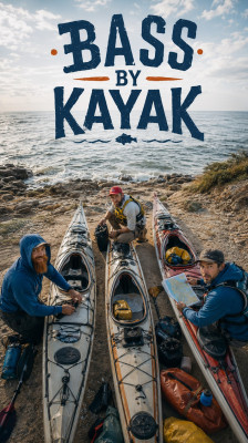 Daniel Webb, Beau Miles y Matt O'Keefe se preparan para cruzar el estrecho de Bass · Bass by Kayak