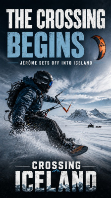 Jérôme Josserand inicia la travesía de Islandia impulsado únicamente por el viento | Crossing Iceland