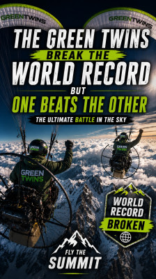 The Green Twins Break the World Altitude Record and Compete Against Each Other to Reach the Highest Point | Fly the Summit