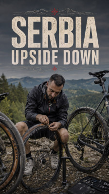 Mantenimiento de bicicletas durante una ruta con Nemanja Čedomirović · Serbia Upside Down