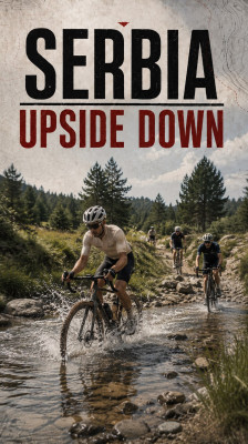 Cómo cruzar un río en bicicleta de montaña sin caerte · Serbia Upside Down
