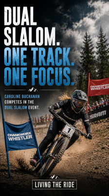 Caroline Buchanan compite en el slalom dual en una nueva batalla sobre la pista | Living the Ride