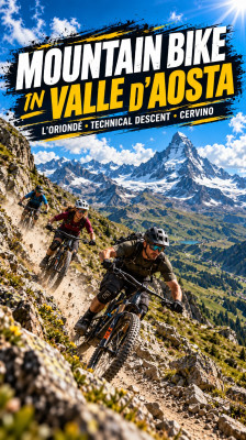 Mountain Bike Downhill from L'Oriondé: Ettore Personnettaz, Shanti Cipolli, and Tiziano Mossetti · Mountain Biking in the Aosta Valley