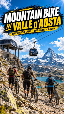 Cómo llegar a Cime Bianche Laghi en mountain bike: Ettore Personnettaz, Shanti Cipolli y Tiziano Mossetti · Mountain Bike in Valle D’Aosta