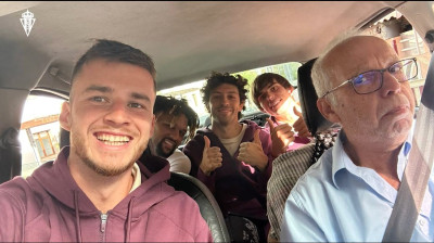 En taxi al partido en Tenerife