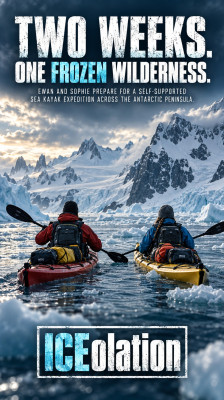 Ewan y Sophie preparan una expedición autosuficiente en kayak por la Península Antártica | ICEolation