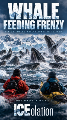 Ewan y Sophie presencian un espectacular frenesí alimenticio de ballenas en la Antártida | ICEolation