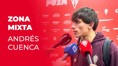 Andrés Cuenca, tras el Sporting-CD Eldense