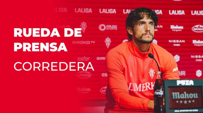 Corredera, antes del FC Andorra-Real Sporting