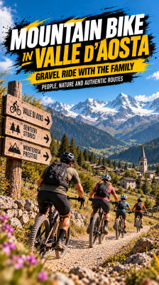 Gravel en familia por el Valle de Aosta con Ettore Personnettaz · Mountain Bike in Valle D’Aosta