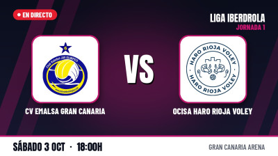 [Liga Iberdrola 26/27 - Jornada 1] - CV EMALSA GRAN CANARIA VS OCISA HARO RIOJA VOLEY