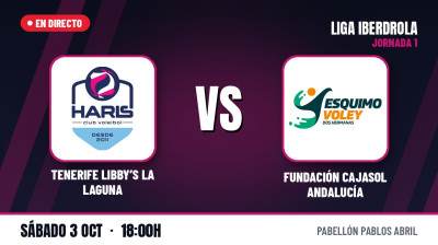 [Liga Iberdrola 26/27 - Jornada 1] - TENERIFE LIBBY'S LA LAGUNA VS FUNDACIÓN CAJASOL ANDALUCÍA
