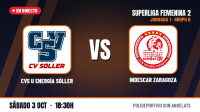 [SF2 – Skupina B] 1. kolo – CVS U Energía Sóller – Indescar Zaragoza