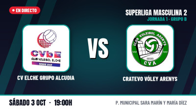 [SM2 26/27 - Gr.B] Jornada 1 - CV ELCHE GRUPO ALCUDIA - CRATEVO VÓLEY ARENYS