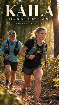 Ashley Cearbaugh is preparing for the Indiana Trail 100 alongside Kelly Cearbaugh · Kaila