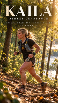 37-mile trail run on the Indiana Trail with Ashley Cearbaugh · Kaila
