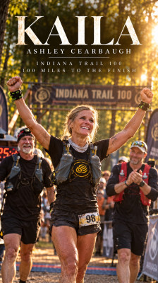 Ashley Cearbaugh Completes the Indiana Trail 100: A 100-Mile Ultramarathon · Kaila