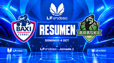 Resumen BAXI Ferrol vs Kutxabank Araski | Jornada 1 | LF Endesa 2026/2027
